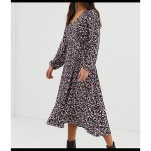 Floral Viscose Wrap Dress Size 6